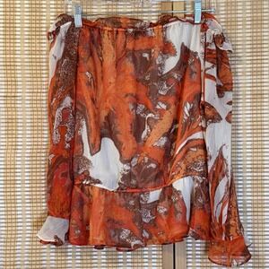 Andre Oliver Womens L Top Off The Shoulder Lagenlook Boho Artsy Hippie Maximum